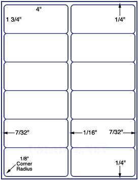 Hello US3120 - 4'' x 1 3/4'' - 12 up 12,000 Inkjet or Laser Labels 30 material types.